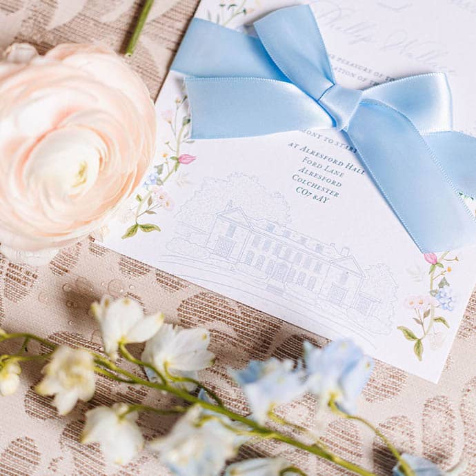 Alresford Hall Wedding Invitation