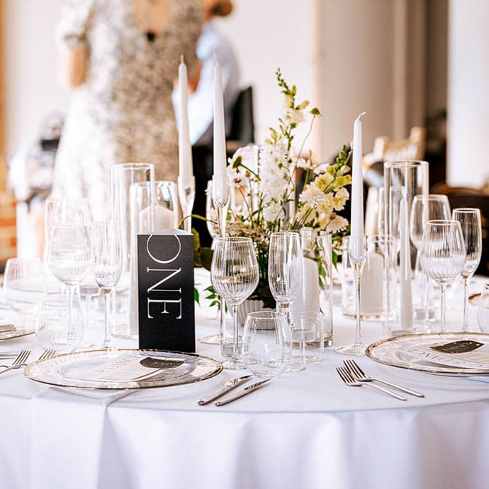 Monochrome Palette & Romantic Textures - Tablescape - Camellio Wedding & Event Planning - Essex Wedding Planner - Suffolk Wedding Planner