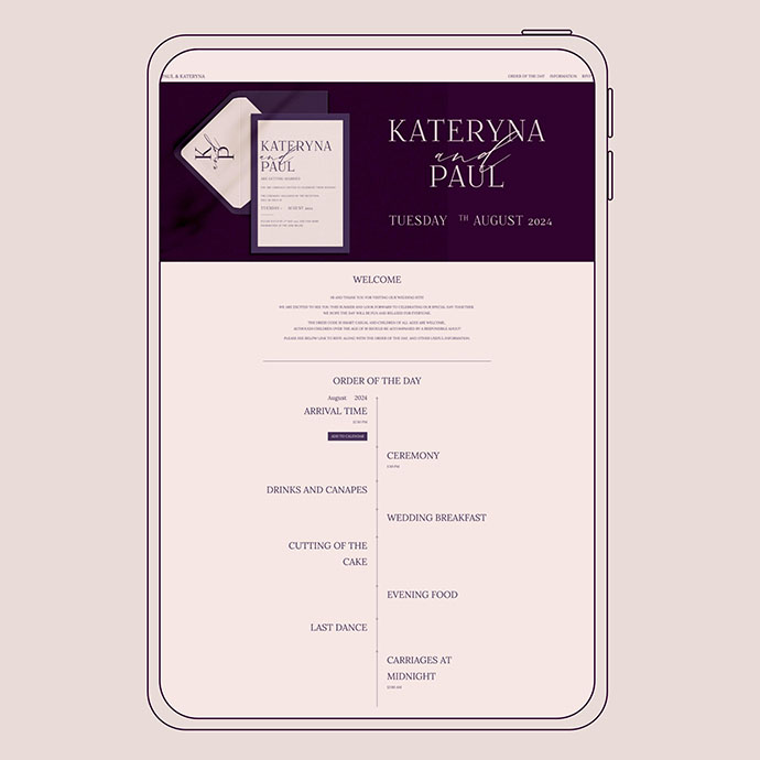 personalised wedding Invitations - Camellio Wedding Planning and Events - Essex Wedding Planner