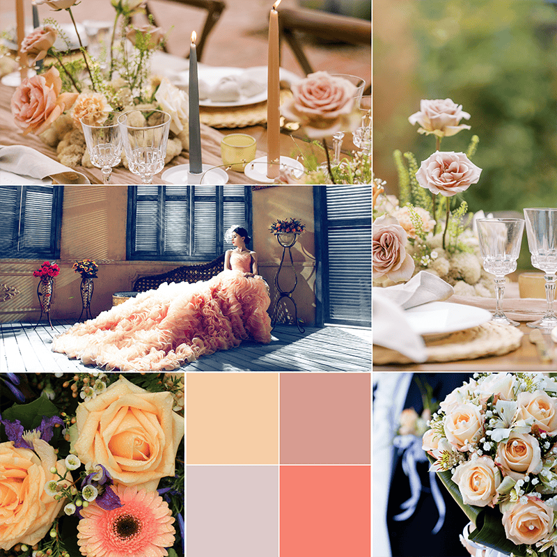 Peach Fuzz Pantone colour of the year 2024 - Camellio Wedding Planning and Events - Essex Wedding Planner