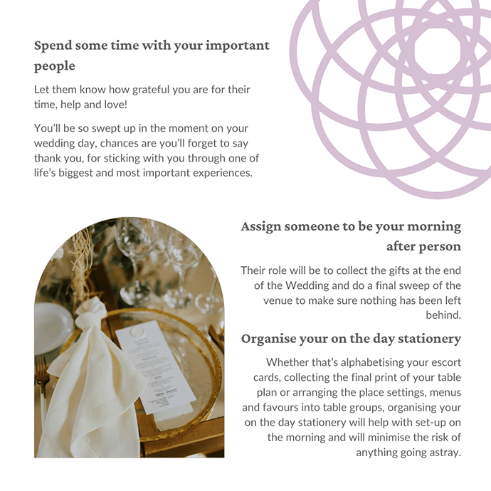 Top Tips for the week before your Wedding - Camellio Wedding Planning and Events - Essex Wedding Planner